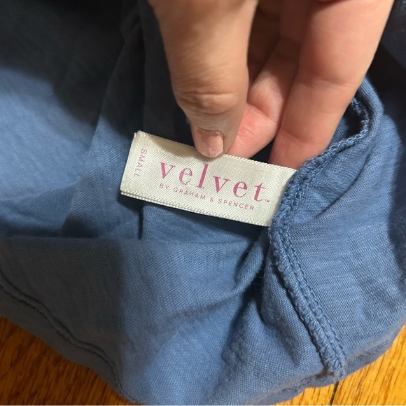 Velvet by Graham & Spencer Off the Shoulder Slub Cotton  Dress Sz Small - Picture 7 of 8